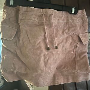 Wilson leather pink suede skirt